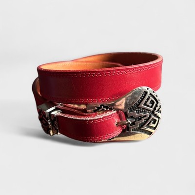 Nacona waist belt James “ | Nacona Men Belt Beaded Blue and Brown N2484408  main image 2