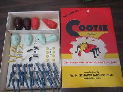 Schaper Vintage ''Game of Cootie'' COMPLETE great condition