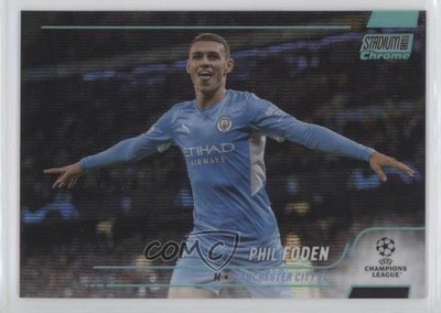 2021 Topps Stadium Club Chrome UEFA Champions League 146/250 Phil Foden #47 02u3