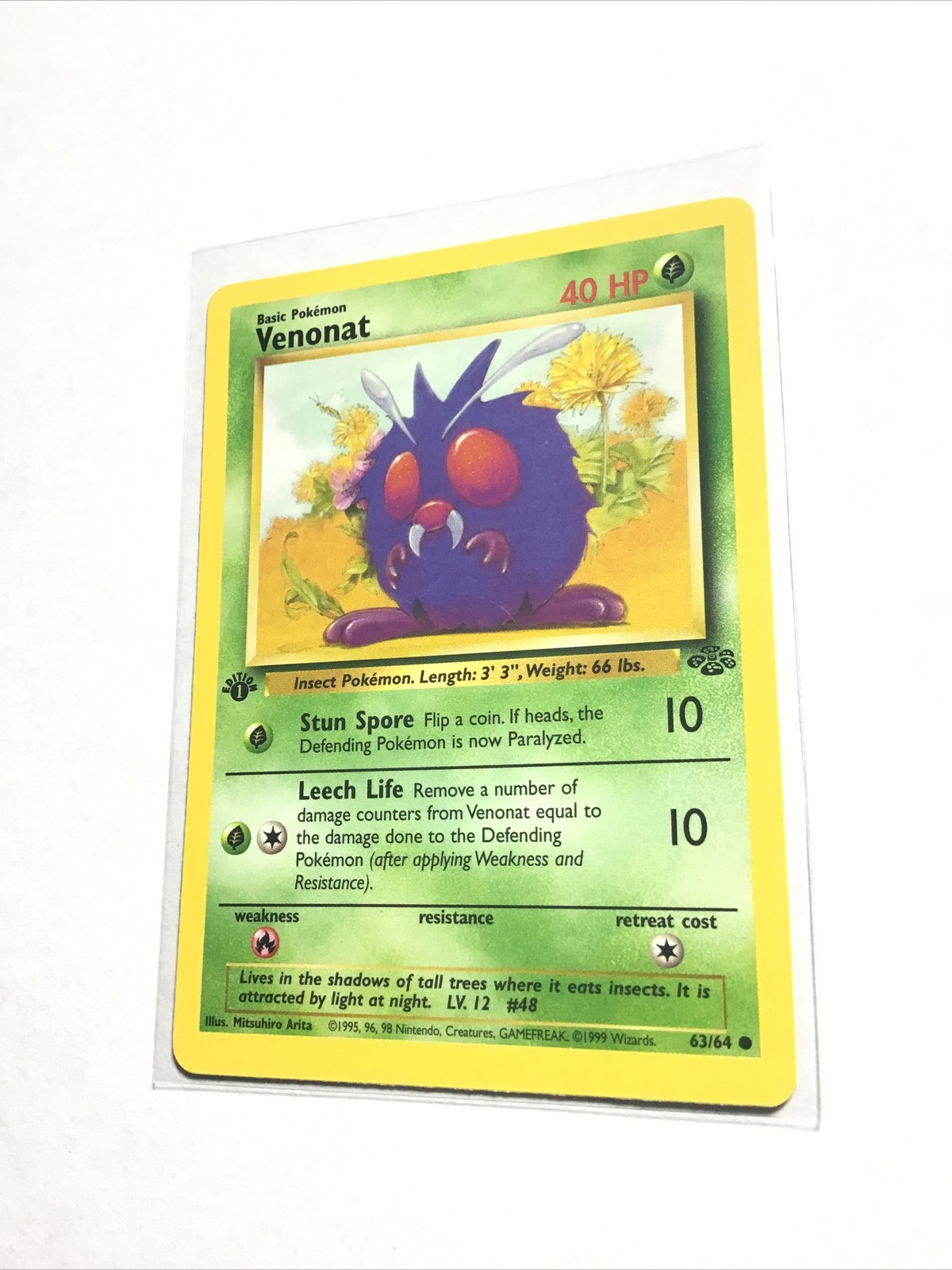 VENONAT - 63/64 - 1st Edition Jungle - Pokemon Card - PL