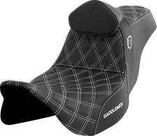 Saddlemen SDC Pro Series White Lattice Seat & Backrest for 08-24 Harley Touring