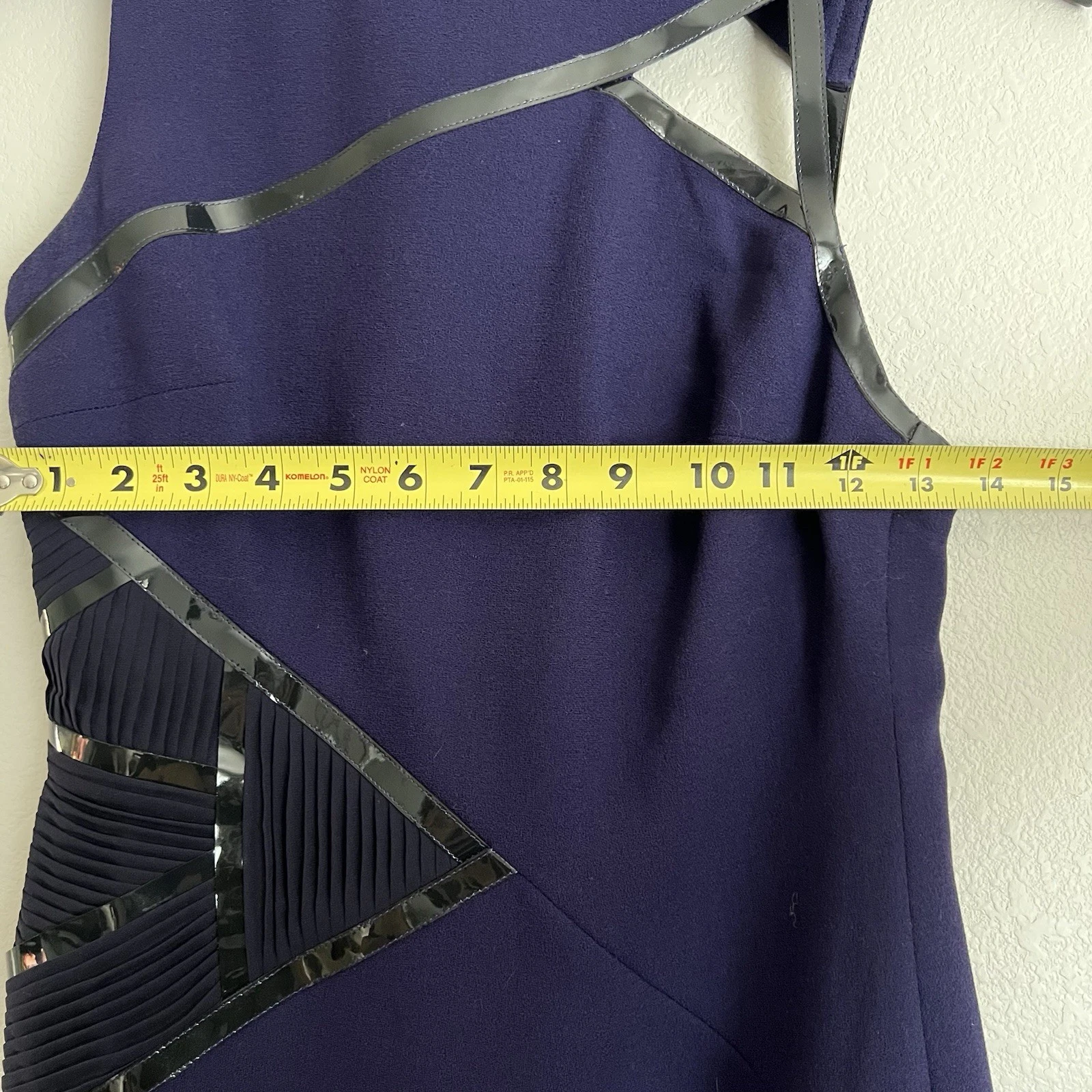 Versace mini abito donna blu monospalla bodycon 40