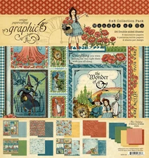 Graphic 45 WONDER OF OZ 8x8 Collection Pack Kit Scrapbook 24/pk