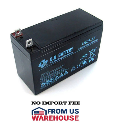 B.B. Battery HR9 12 B0 12V 36WPC VRLA Sealed Lead Acid Battery Nut & Bolt