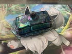 Vtg Indiana Carnival Glass Iridescent Blue Butter Dish With Lid