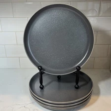 Project 62 Tilley Stoneware 4 Dinner Plates Gray Clean Organic Design NICE 10.75