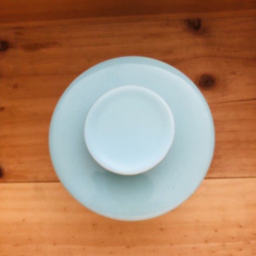 Sweese Turquoise Porcelain French  Butter Keeper Crock Keeps Butter Spreadable - Picture 6 of 9