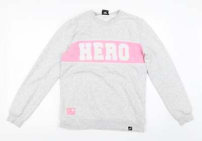 Illustrated People Damen Sweatshirt grau Baumwollmischung Größe S - Hero