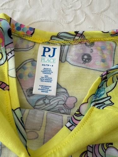 Childrens Place Size 4 Short Sleeve Shorts Pajamas Girls (Two Pairs) Boba Candy - Picture 5 of 6