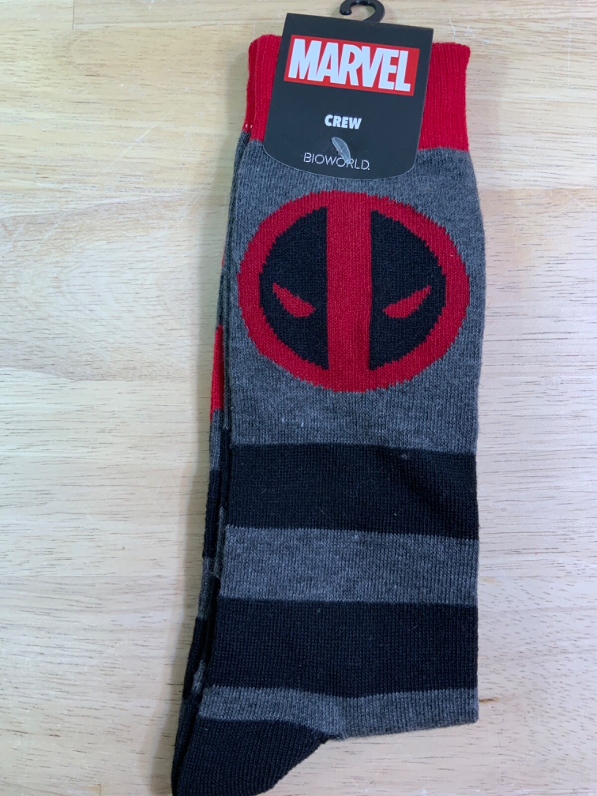 SAOLA Calze uomo Marvel Dead Pool Crew nuove taglia 10 13 SOLO 1 PAIO!!*