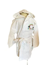 KIDLIFE BY KJ3 Essentials HOODED WAFFLE KIMONO SPA ROBE for Girls and Boys Mediu