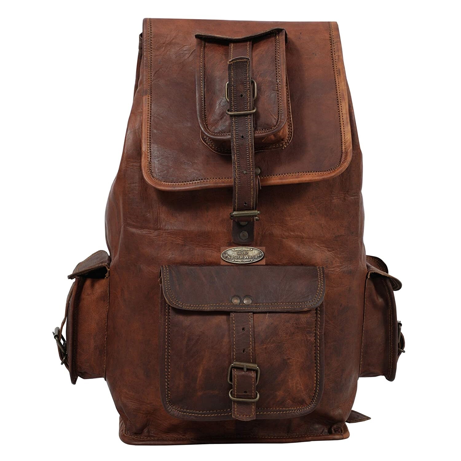 Cuero Vintage Mochila Bolso para Ordenador Portátil Handmade Regalo Él Y Ella