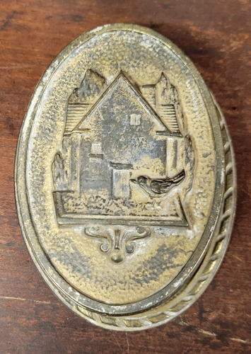 1920s Hubley? #630 Bird & Birdhouse Brass Door Knocker vintage Antique B&H? - Picture 2 of 7