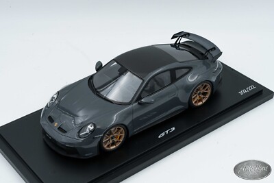 1/18 Spark 2021 Porsche 911 (992) GT3 Gray / Bronze Wheels