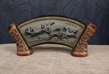 Chinese Decorative Plaque "Horses For Success" - Asian Cultural 3D Art