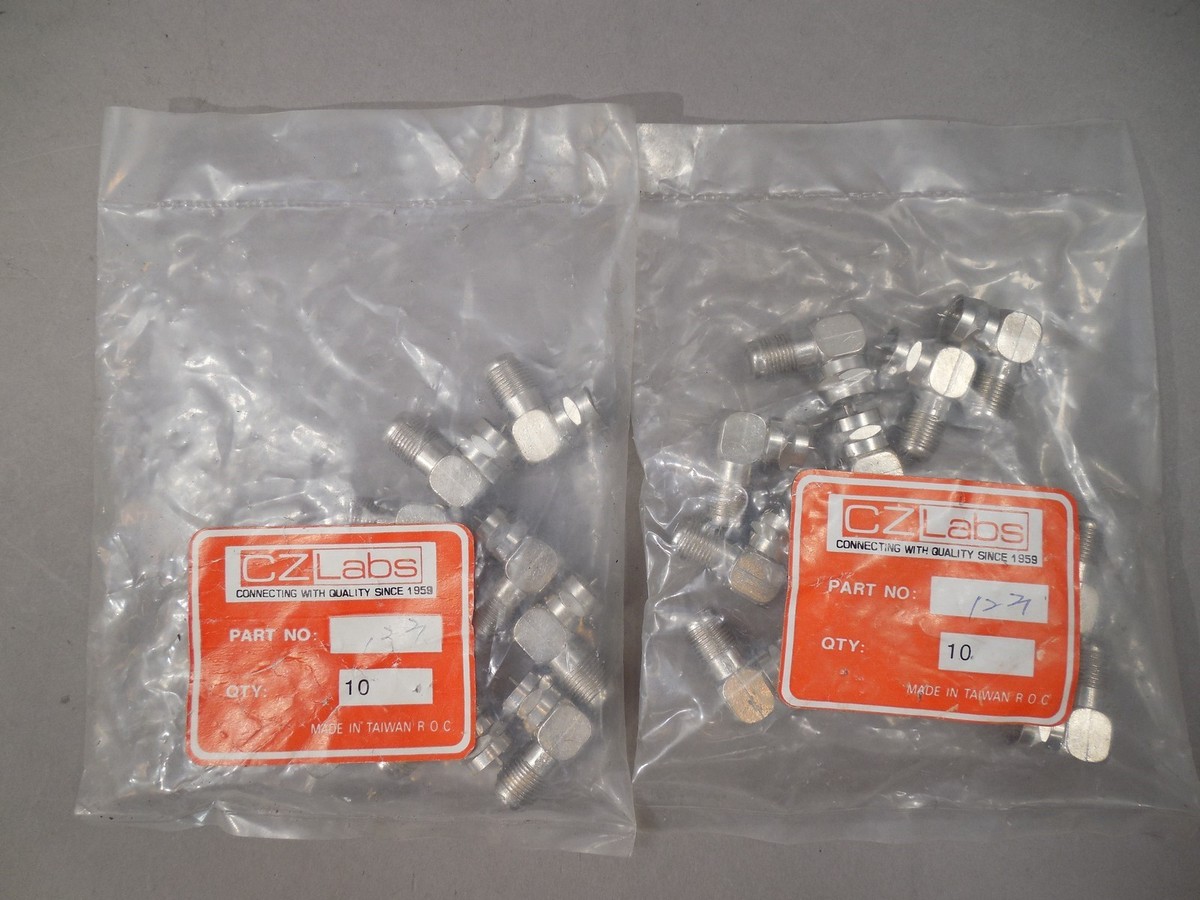 CZ Labs 123 Type F(m) to Type F(f) RF Connector 90° Rt Angle