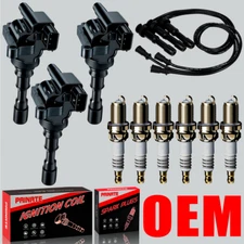 Brand 3X OEM Ignition Coil & 6X Iridium Spark Plug & Wires For Kia Sorento UF431