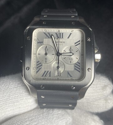 Cartier Santos De Cartier Chronograph Roman Dial WSSA0017 Watch Only