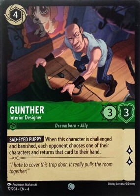72/2004 GUNTHER INTERIOR DESIGNER URSULAS RETURN COMMON DISNEY LORCANA KARTE