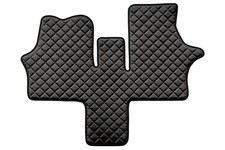 Teppiche IN Kunstleder Schwarz Roten N&auml;hten Mercedes Vito I Serie 01.1996 Al