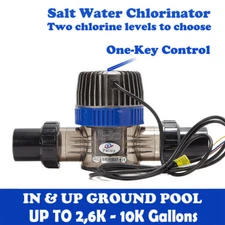 Complete Saltwater Chlorinator System ≤2.6/10K Gal Titanium Cell&2 Year Warranty