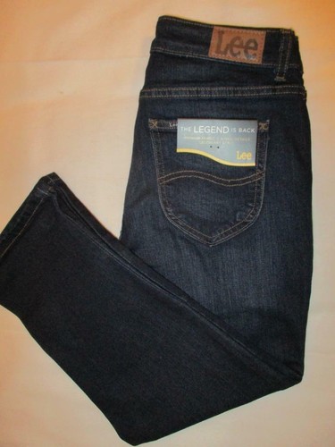 Lee Regular Fit Mid Crop Capri Stretch Women's Blue Jeans Size 6 M x 22 New - Picture 3 of 5