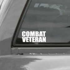 COMBAT VETERAN Vinyl Window Decal Sticker 