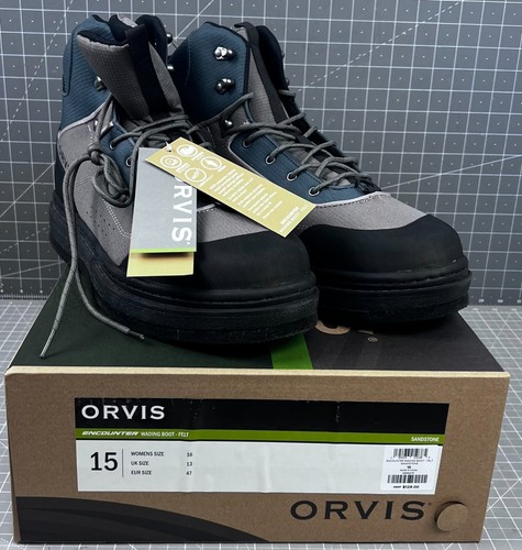 Orvis Encounter Wading Boot Fekt Bottom Men's Sz. 15 US NEW~ Sandstone Sz 47 EU - Picture 1 of 7