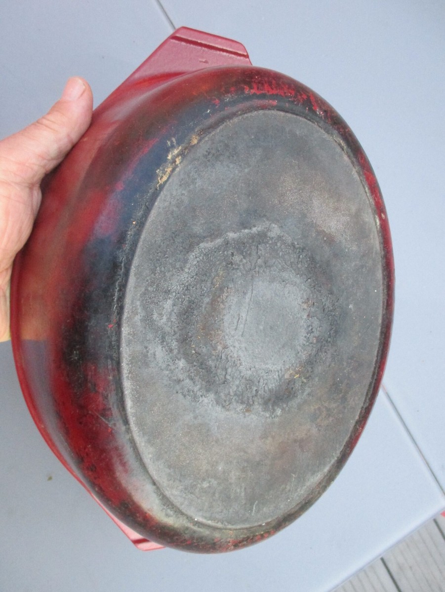 Ancienne Cocotte En Fonte émaillée - Faitout à Dégraisser - Fabrication France