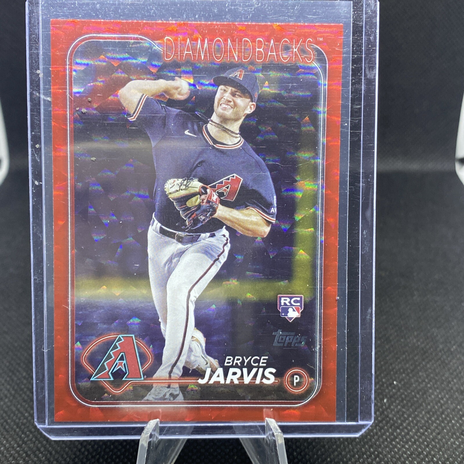Bryce Jarvis 2024 Topps #363 Red Crackle Foilboard /199 Rookie