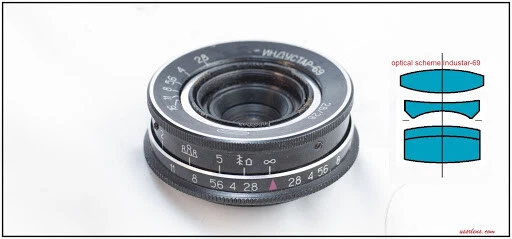 Lente macro INDUSTAR 69 28 mm f/2,8 vintage LEICA M Mount m39 Pancake Canon Sony Foto 4 de 4