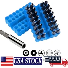 Tamper Proof Security Torq Hex Star Spanner Tri Wing Screwdriver 33 Torx Bit Set