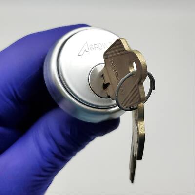 Arrow Mortise Cylinder Lock MC61 1-1/8'' Length Satin Chrome 001 Cam NOS