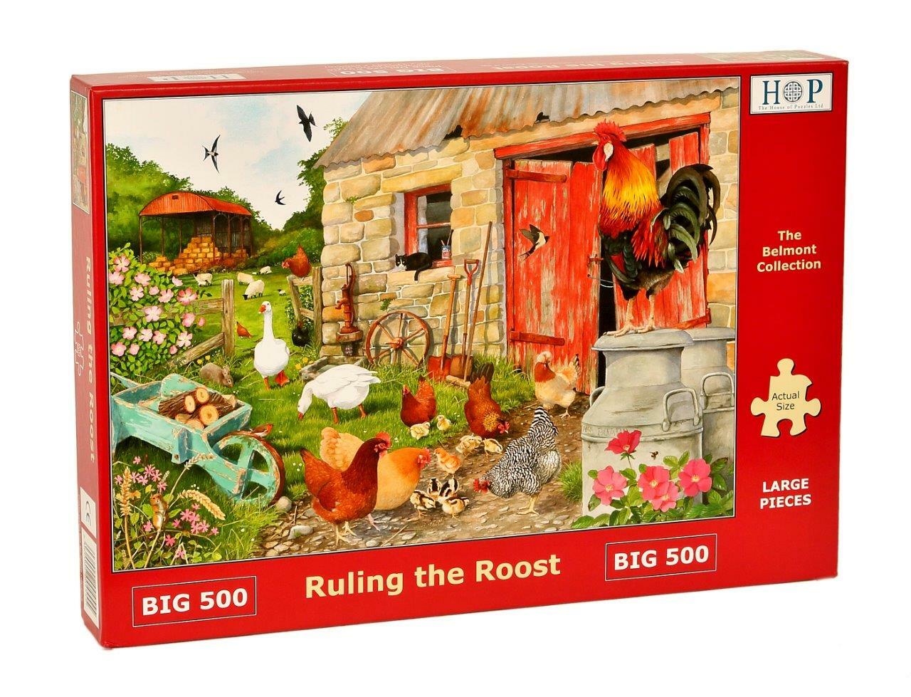 House Of Puzzles - 500 BIG PIECE JIGSAW PUZZLE - Ruling The Roost Belmont