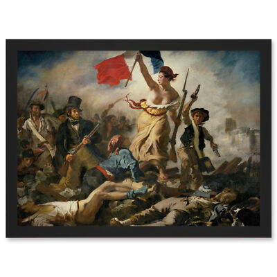 Eugène Delacroix July 28 Liberty Leading the People Framed Art Picture Print A4