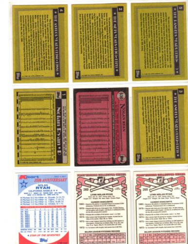 Lotto 11 carte da baseball vintage Nolan Ryan 1981-1990 Topps K-Mart - Foto 3 di 5