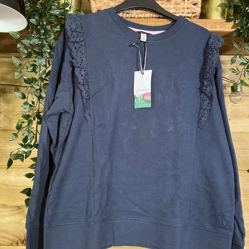 Sudadera Joules Susie Azul Marino Francés Cuello Redondo Talla 12 Foto 3 de 4