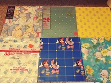 Five Packs Vintage Gift Wrap NEW in Original Packaging - Variety of Brands