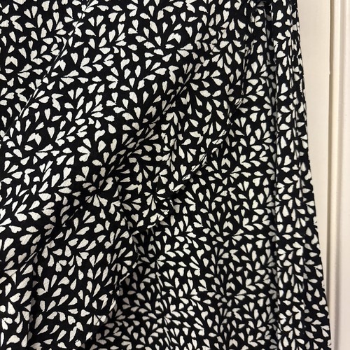 NWT GB Large Flower Petal Printed Faux-Wrap Ruffle Hem Dress Black White. $59.00 - Picture 9 of 12
