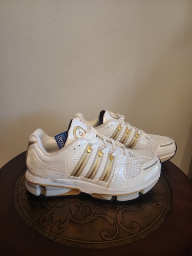 Men's Adidas OrtholigtA3 Twinstrike White/Gold Metallic Sneakers - Size 7.5 - Picture 7 of 14