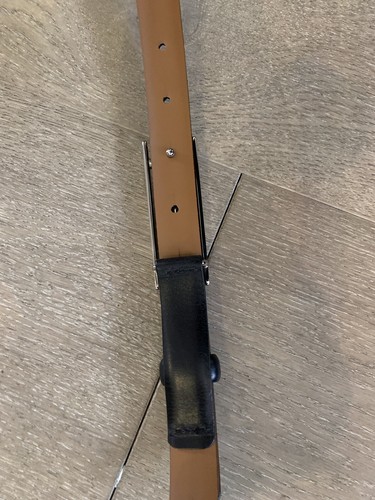 Brooks Brothers Black Leather Belt Size 30 Inch - Picture 5 of 6