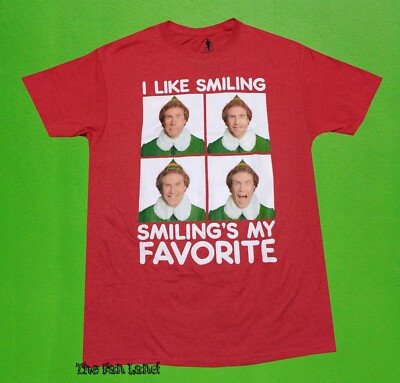 New Elf Smiling's My Favorite 2003 Christmas Mens Vintage T-Shirt
