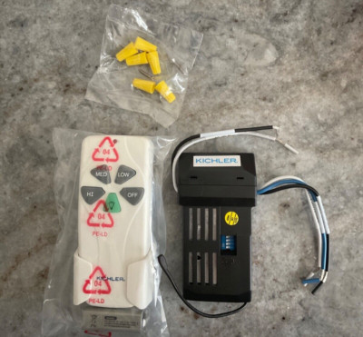 Kichler 337001 White Hand Held Universal Remote Control For Kichler Ceiling Fans