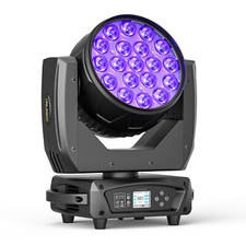 1PC 19x20W LED RGBW 4-in-1 Zoom Moving Head Stage Light Beam DJ Party Xmas DMX