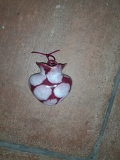 Süße Kleine Vase VW Käfer Vase Auto Vase Wandvase rot weiß Punkte Vintage Retro