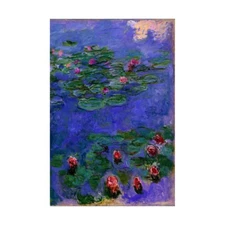 Claude Monet - Red Water-Lilies (1908) Hand-painted Oil Painting Wall Art