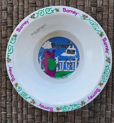 Barney Great Adventure Movie 1998 Plastic Bowl 6'' Vintage Collectible New!