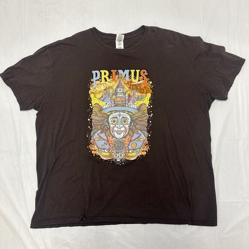 Primus Band T Shirt 2016 Tour Chocolate Factory Brown Short Sleeve 2XL