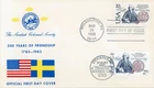 1983 US Sweden Treaty of Amity Joint FDC # 2036 & Sweden # 1453