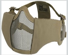 OneTigris 6" Foldable Half Face Mesh Mask with Ear Protection Tan